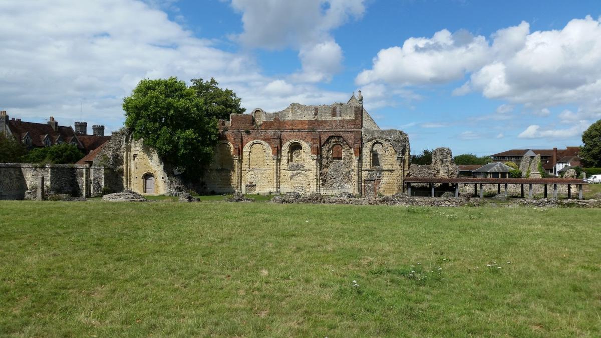 The north wall of the nave of the Abbey church